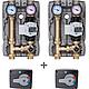 Set d'action 2x Module hydraulique Easyflow DN 25 (1") avec vanne mélangeuse à 3 voies, Wilo Para 25/6 + 2x Servomoteurs Easyflow Standard 1
