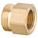 raccord eurocône manchon femelle x mâle, laiton blanc