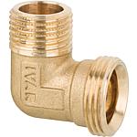 raccord eurocône coude 90° laiton blanc