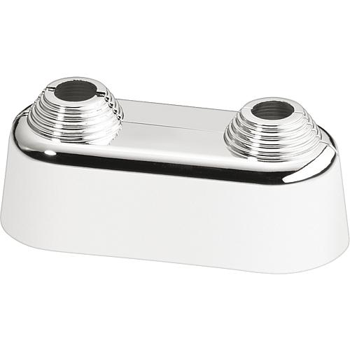 Rosace double de radiateur fendue chromée Standard 1