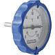 Poignee de thermometre ronde thermometre integre Ø 63mm --bleu--