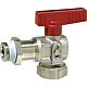 Robinet a boisseau spherique KFE PN16, longue avec poignee papillon equerre nickele 1/2''