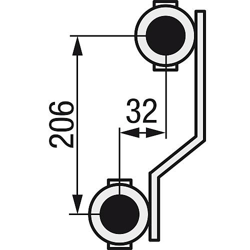 Collecteur pour plancher chauffant laiton nickelé DN 32(1 1/4"), pour grande superficie