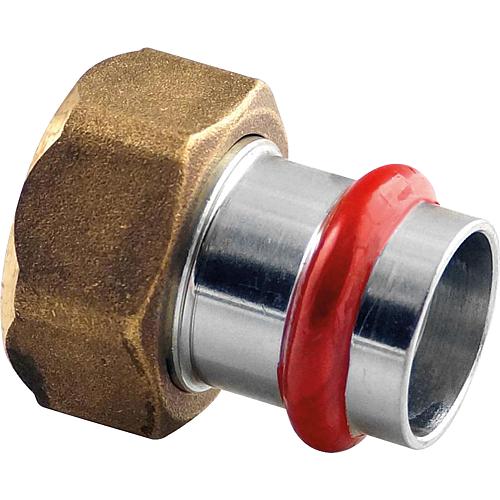 Raccord à sertir électrozingué, écrou tournant Standard 1