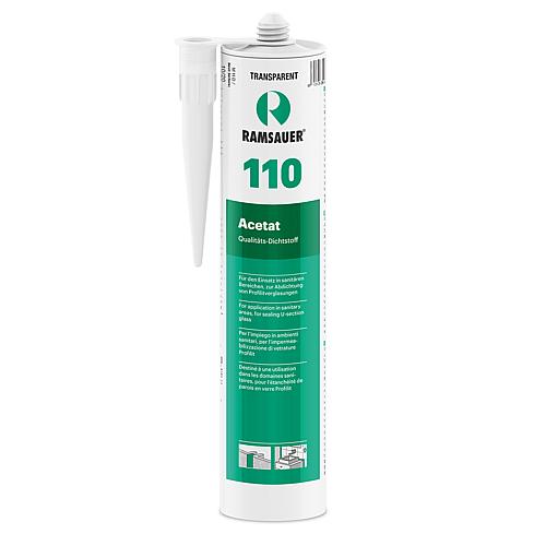 Silicone acétate 110 gris argenté n° 17 RAMSAUER cartouche de 310ml