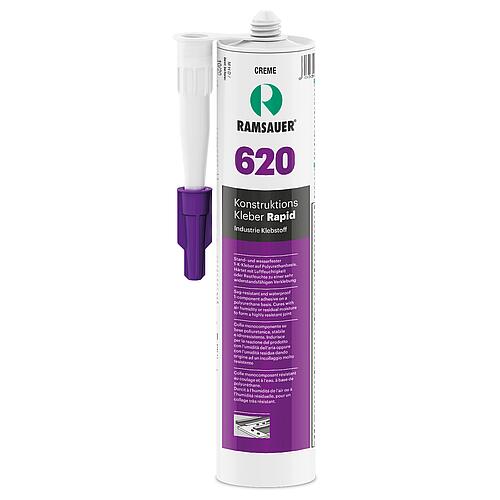 Colle de construction RAMSAUER Rapid 620 [crème] colle industrielle sans silicone cartouche de 310ml