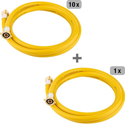 Pack promo 10 + 1 tuyau de remplissage gratuit de 2,5m 