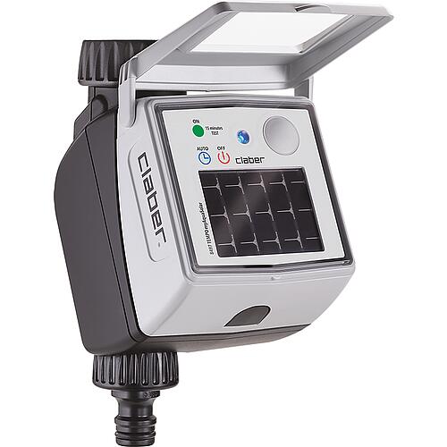 Ordinateur d'arrosage monocircuit "Tempo Myaquasolar", alimenté par l'énergie solaire
