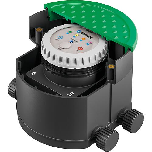 Puits de contrôle Claber HYDRO-4 BT, Bluetooth, jusqu'à 4 circuits d'arrosage