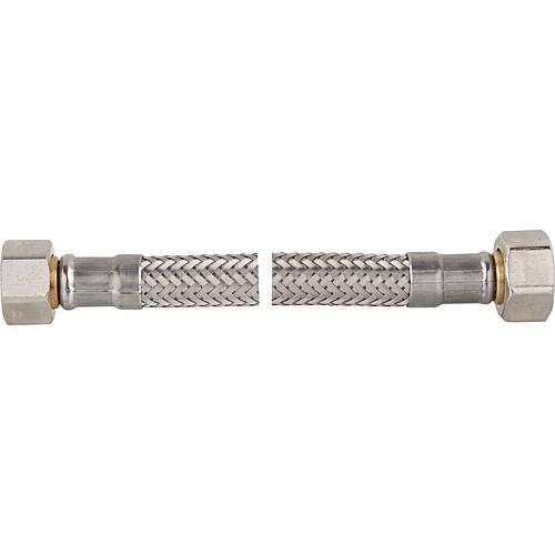 Tuyaux flexibles renforcés 3/8", 
2 x droit avec écrou-raccord (joint intégré)