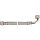 Flexibles tressés  3/8", 
1 x droit avec conique (filetage mâle)
1 x coude 90° avec écrou-tournant Standard 1