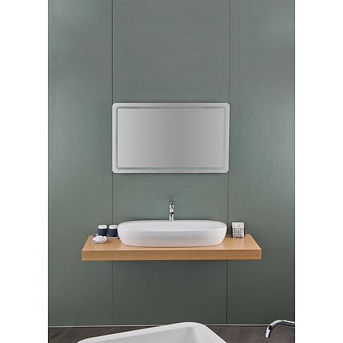 Vasque à poser Elanda 600x420mm en céramique, blanc brillant avec trou de robinet