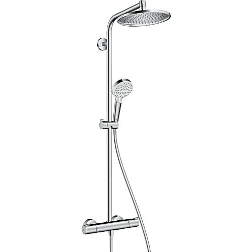 Colonne de douche Hansgrohe Crometta S240 douchette, tête de douche Ø 240 mm et thermostat chrome