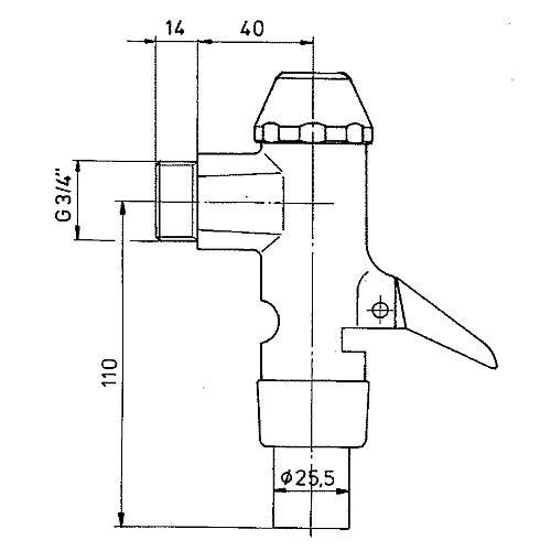Pièces de rechange pour robinet temporisé WC type 828 Standard 1