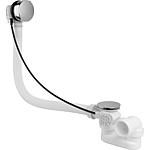 Ecoulement baignoire trop-plein en PP avec tube flex+bouchon d=70x11/2