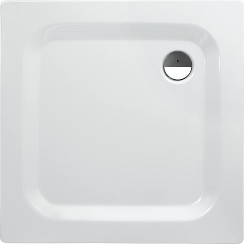 Receveur Edura carré 1000x40x1000 mm acier émaillé, blanc