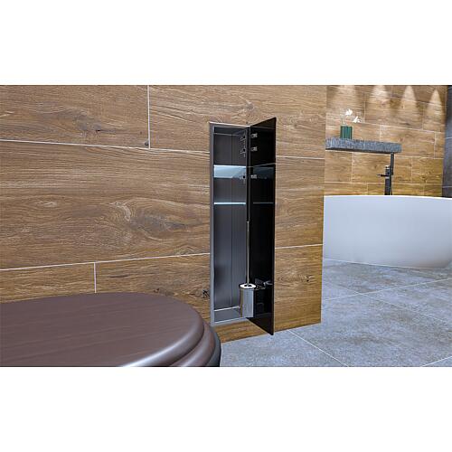 Caisson WC encastré mural, fermé, hauteur 800mm, 2 portes vitrées Standard 13