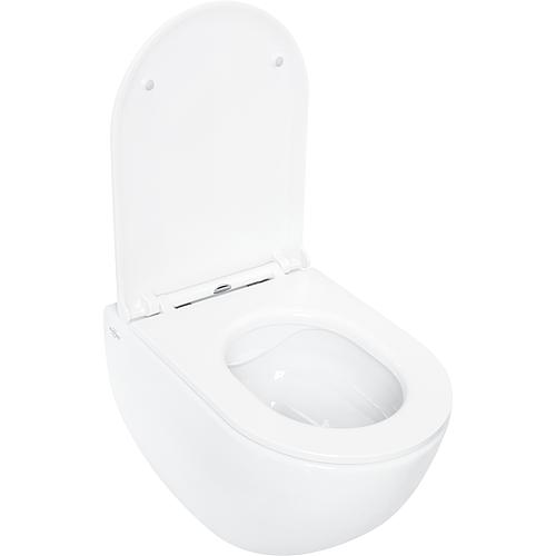 Pack combiné Elanda WC suspendu à fond creux, blanc mat, sans bride + abattant WC Softclose
