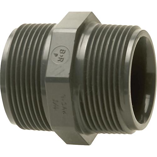 PVC-U raccord adhésif double mamelon Standard 1