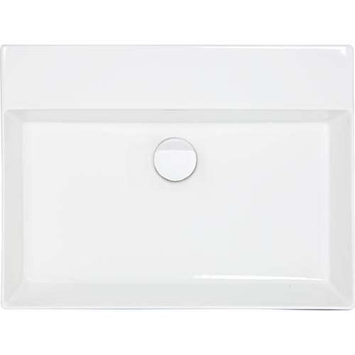 Vasque Elayla sans trou de robinet en céramique, blanc 600x130x450 mm