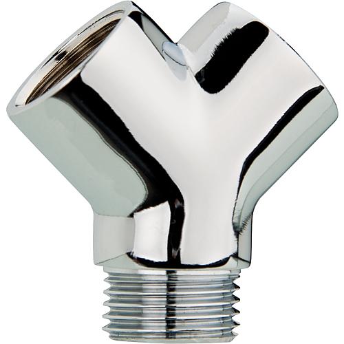 Raccord chromé Pièce en Y (Femelle x Mâle x F) Standard 1