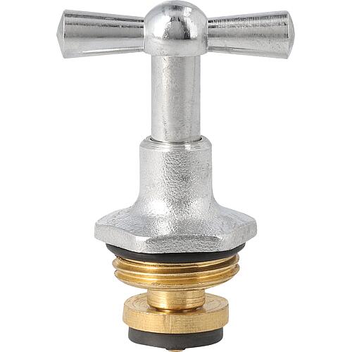 Tete de robinet de rechange 1/2" pour robinet de purge 1/2" chrome, poli