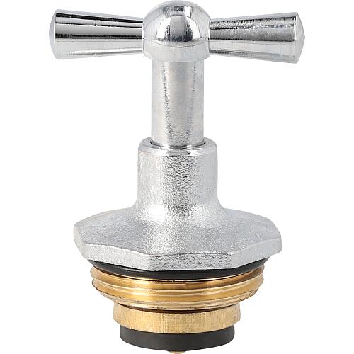Tete de robinet de rechange 3/4" pour robinet de purge 3/4" chrome, poli