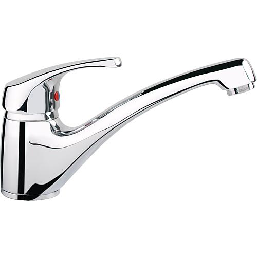 Mitigeur d'évier Heinrichschulte Nizza bec pivotant saillie 205 mm chrome