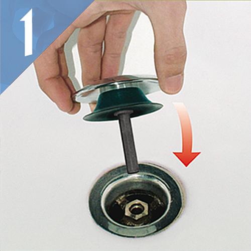 Bouchon de rechange bonde Klicker  UP&Down, plastique chromé, modèle pour baignoire Standard 3