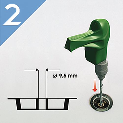 Bouchon de rechange bonde Klicker  UP&Down, plastique chromé, modèle pour baignoire Anwendung 2