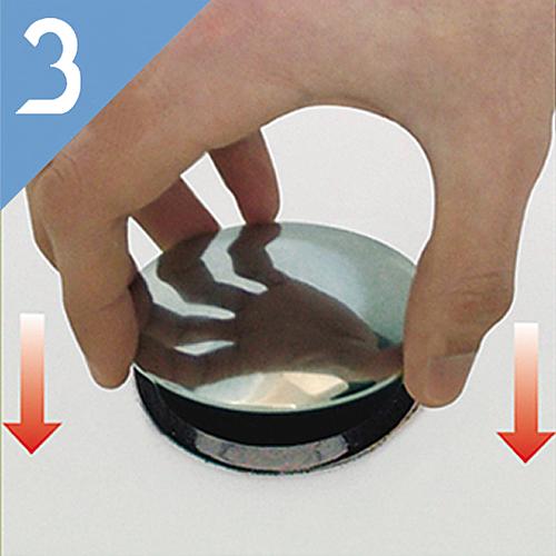 Bouchon de rechange bonde Klicker  UP&Down, plastique chromé, modèle pour baignoire Standard 5