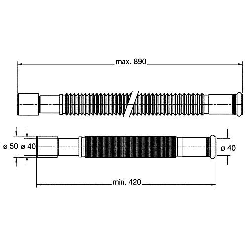Tuyau d'écoulement extensible PE Standard 2