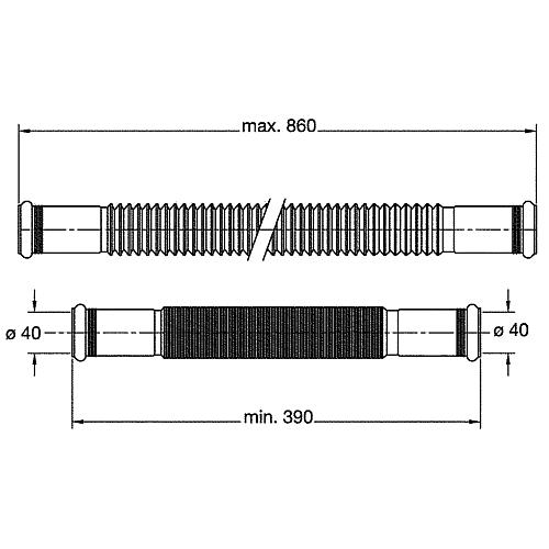 Tuyau d'écoulement extensible PE Standard 2