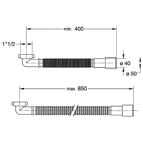Tuyau d'écoulement extensible en polyéthylène Standard 2