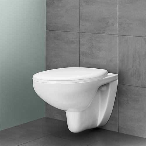 WC suspendu à fond creux Bau Keramik, sans bord de rinçage Anwendung 1