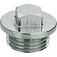 Bouchon chromé quatre-pans (mâle) Standard 1