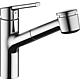Mitigeur d'évier KWC Luna E douchette extractible pour montage sous-fenêtre saillie 220 mm chrome