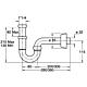 Siphon tubulaire pour lavabos ABS
