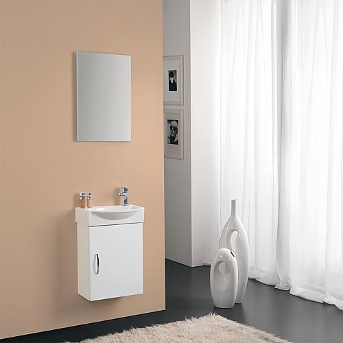 Kit meuble lave-mains Mini 42 blanc brillant 420 x 600 x 295 mm