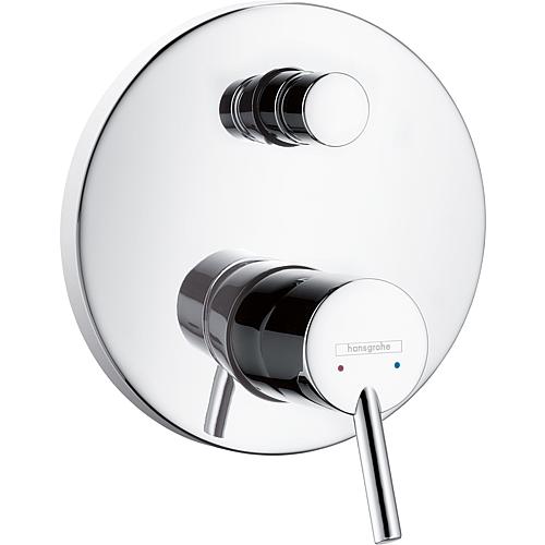 Mitigeur de baignoire encastré Hansgrohe Talis S rosace Ø 150 mm chrome avec clapet anti-retour