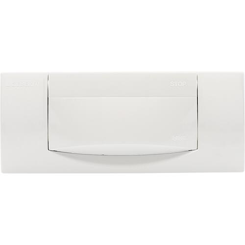 Geberit Plaque de commande 300 T commande en haut, reservoir chasse encastre blanc-alpin Ref.Nr.115.333.11.1