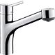 Mitigeur d’évier Hansgrohe Talis-S, douchette extractible, déport 220 mm, chromé