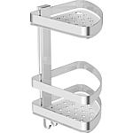 Corbeille de douche Elenis, pour montage d'angle, 2 étages