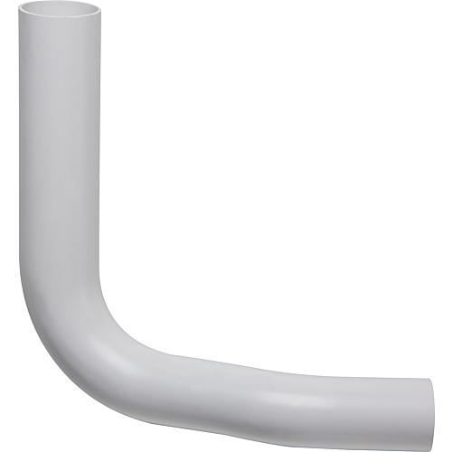 Coude de tuyau de rincage blanc Ø 50x44 mm, 80 mm décalés vers la droite