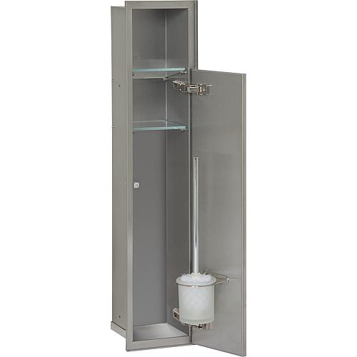 Conteneur encastré WC en acier inoxydable, fermé 800, 1 porte pouvant être carrelée, montage à fleur de surface Anwendung 1