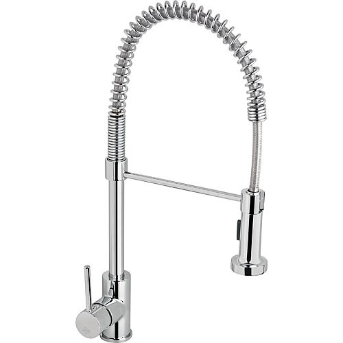Mitigeur d'évier Salsa avec douchette extractible saillie 222 mm chromé
