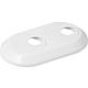 Rosace double excentrique 18mm plastique blanc, ajustable