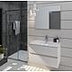 Kits de meubles de salle de bain Kora 2 tiroirs blanc frêne largeur 805 mm