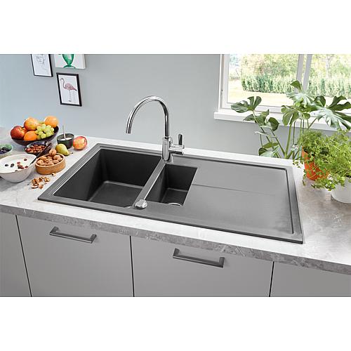 Mitigeur d'évier Grohe Eurosmart Cosmopolitan bec pivotant saillie 224 mm chrome