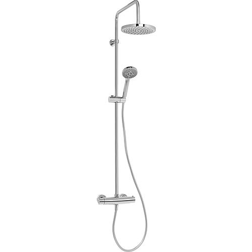 Colonne de douche Artinos avec douchette, tête de douche Ø 200 mm et thermostat chrome